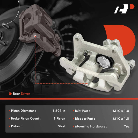 A-Premium Rear Left Brake Caliper with Bracket for Audi A6 Quattro A7 Q5 (2005–2020) 8K0615403C, 19-B7218