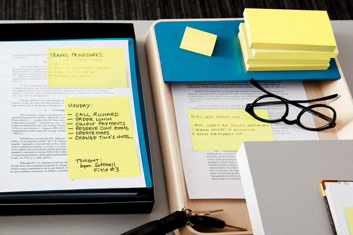 Post-it Notes Canary Yellow 1.6" x 4.6" (Set of 12)