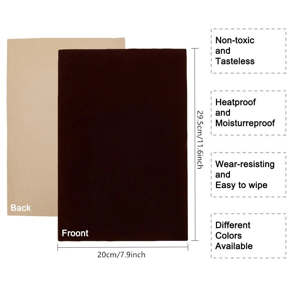 18PCS Velvet Fabric Adhesive Back Sheets A4 (8.3" x 11.7")