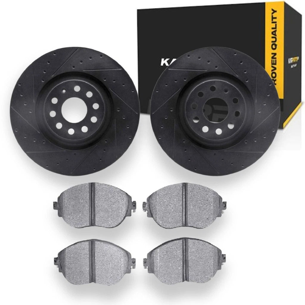 Brake Rotor Set for Audi Q3 (2019–2025) ALX-PAU-DF-8602-74046-CLA4 Drilled Slotted