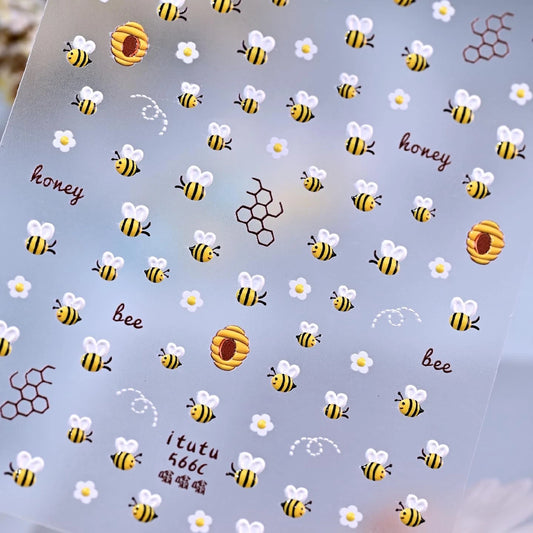 1 Sheet Flower Nail Art Stickers for Spring Nail Design