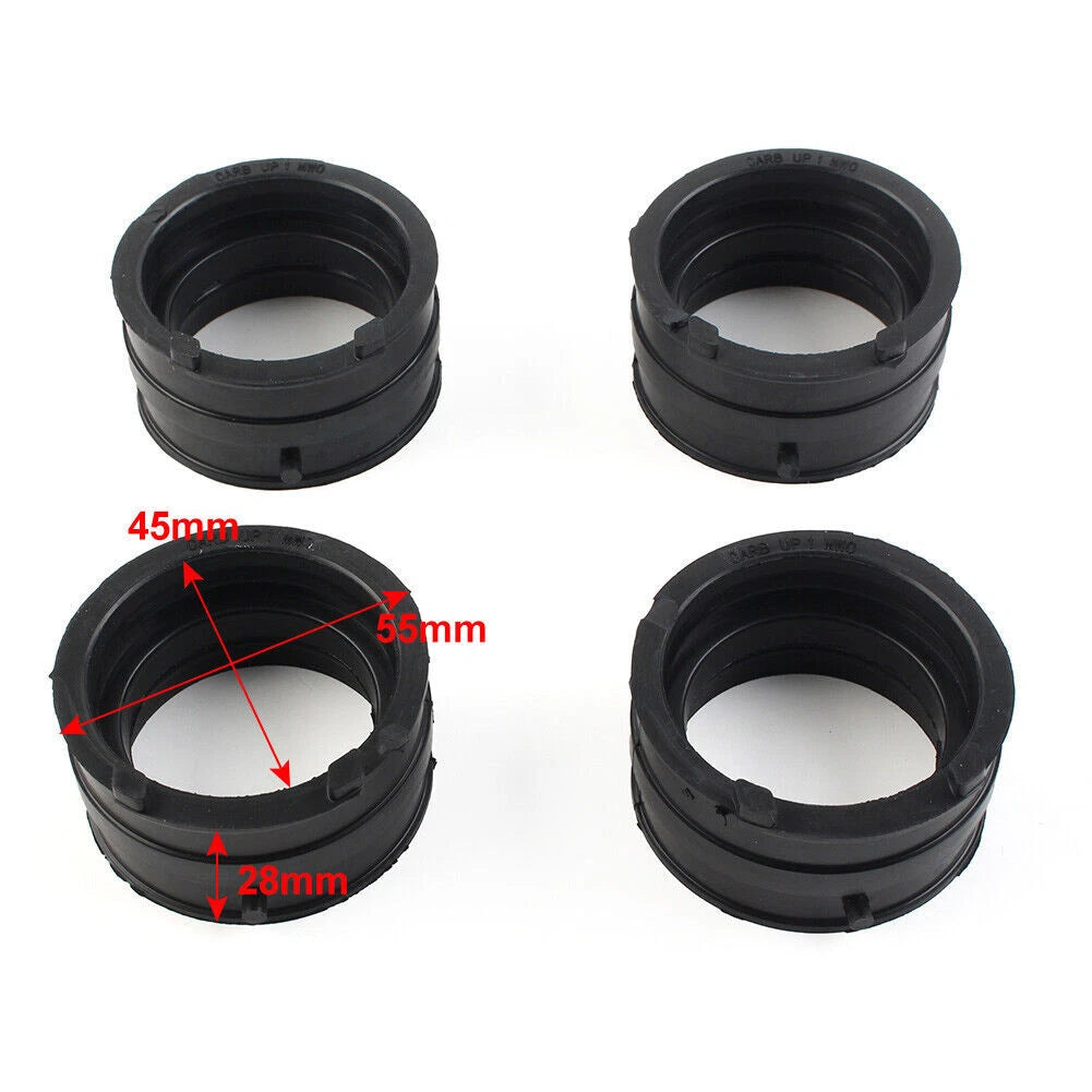 Set of 4 Intake Manifold Carburetor Boots for Honda CBR900RR (1993–1999)