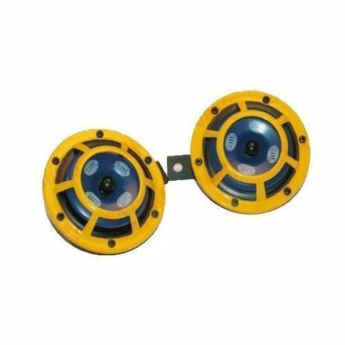 2X Hella Horn Pair for Panther (12V) - Dual Sharp Tone Yellow Grill 415/385HZ