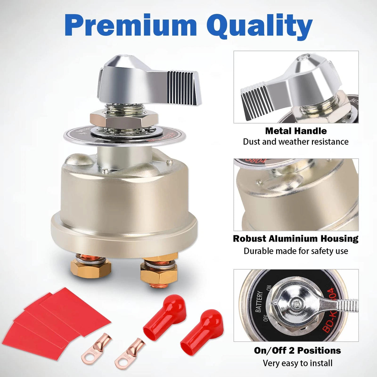 High Current Master Battery Disconnect Switch for Automotive (12-48V)