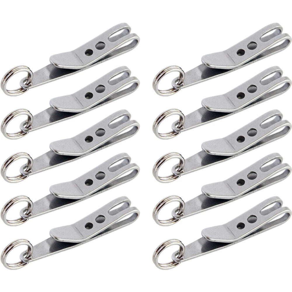 10-Pack Mini EDC Gear Pocket Suspension Clip Hanger Tool Keychain