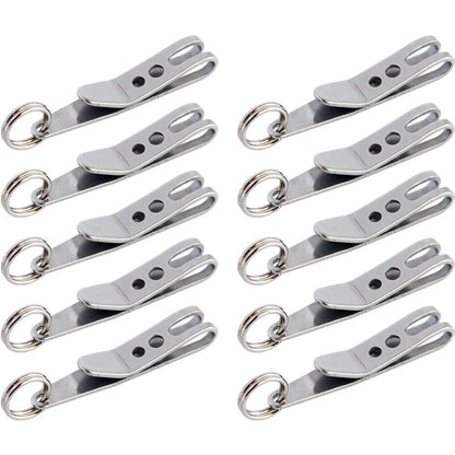 10-Pack Mini EDC Gear Pocket Suspension Clip Hanger Tool Keychain