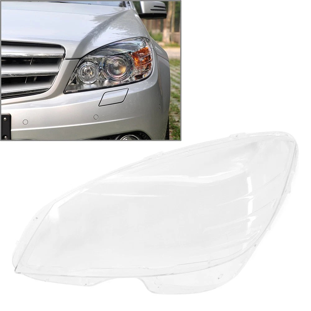 Headlight Lamp Lens Covers for Mercedes Benz C Class W204 (2008–2011)