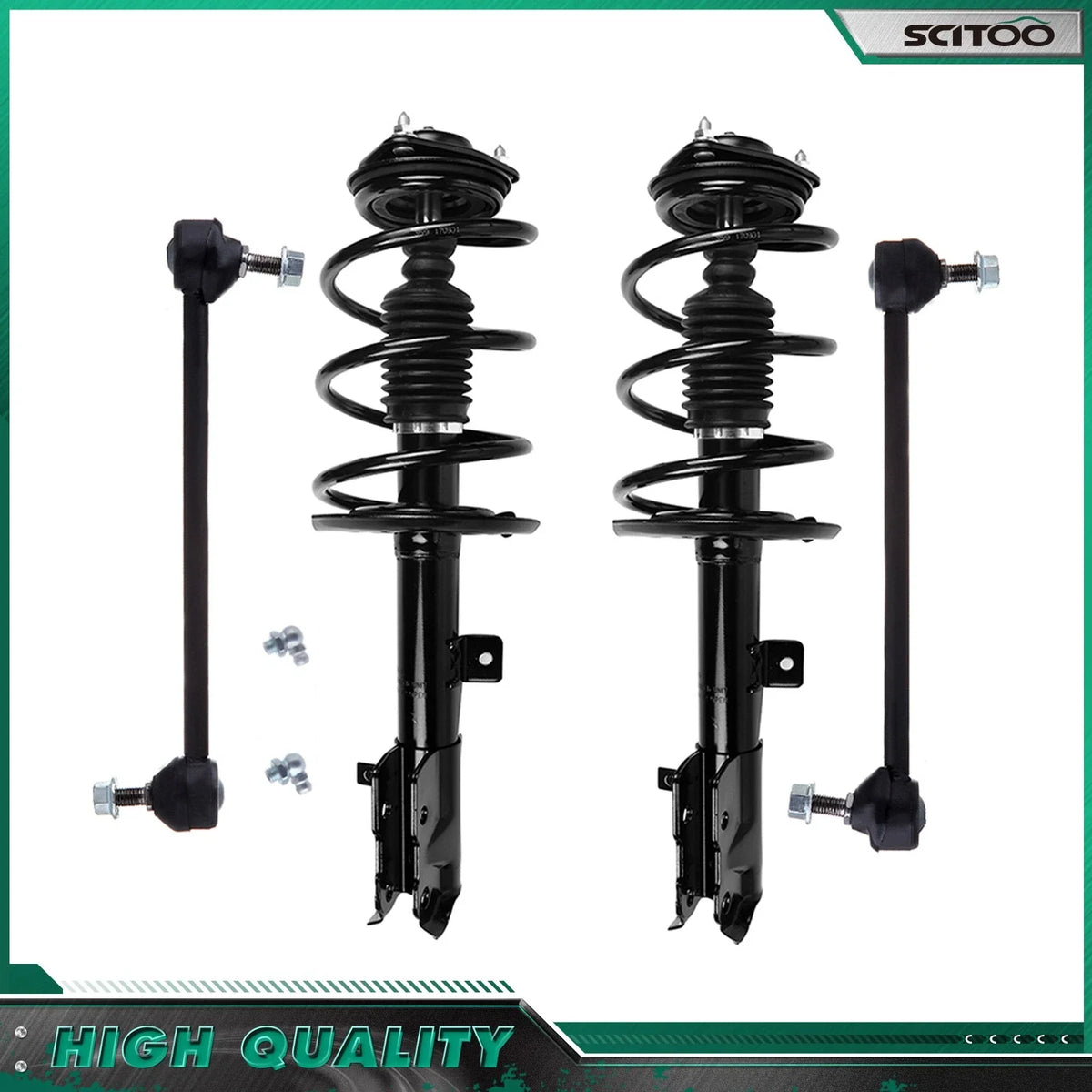 Front Strut Assemblies with Sway Bar End Links for Jeep Patriot/Compass 07-17