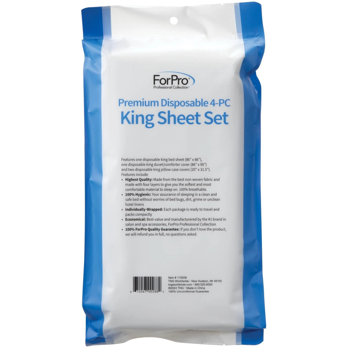 4-Piece King Size Disposable Sheet Set for Travel