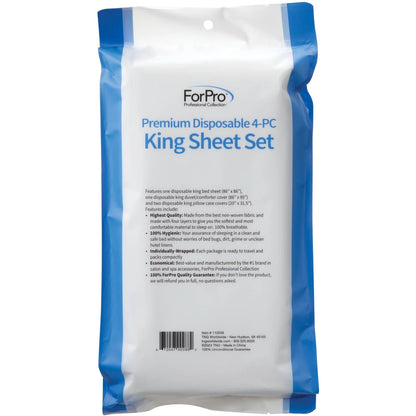 4-Piece King Size Disposable Sheet Set for Travel