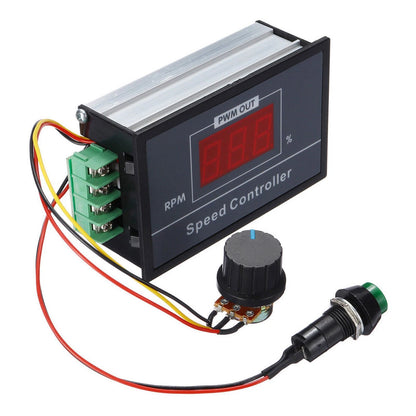 6-60V PWM DC Motor Controller 30A with Speed Display & Panel Mount