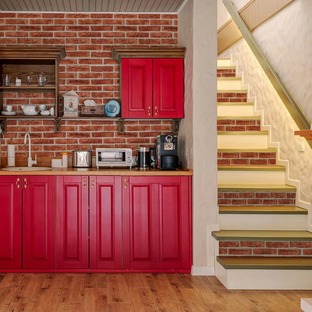 Peel and Stick Faux Brick Wallpaper for Home Decor (Removable 17.7" x 118")