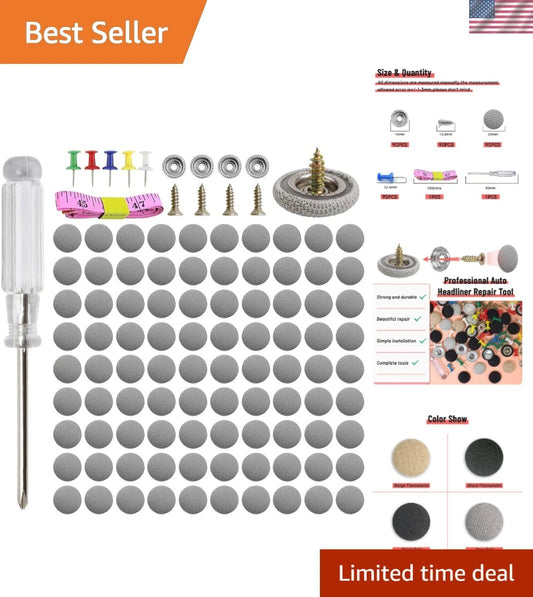 90-Piece Car Roof Headliner Repair Kit with Installation Tool