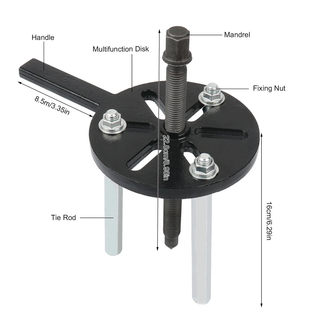 3 Jaw Bearing Puller for Disassembly and Inner Hole Removal