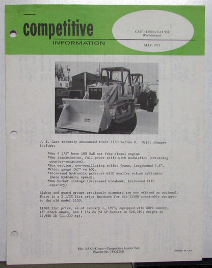 Caterpillar 943 Loader Parts (1973)