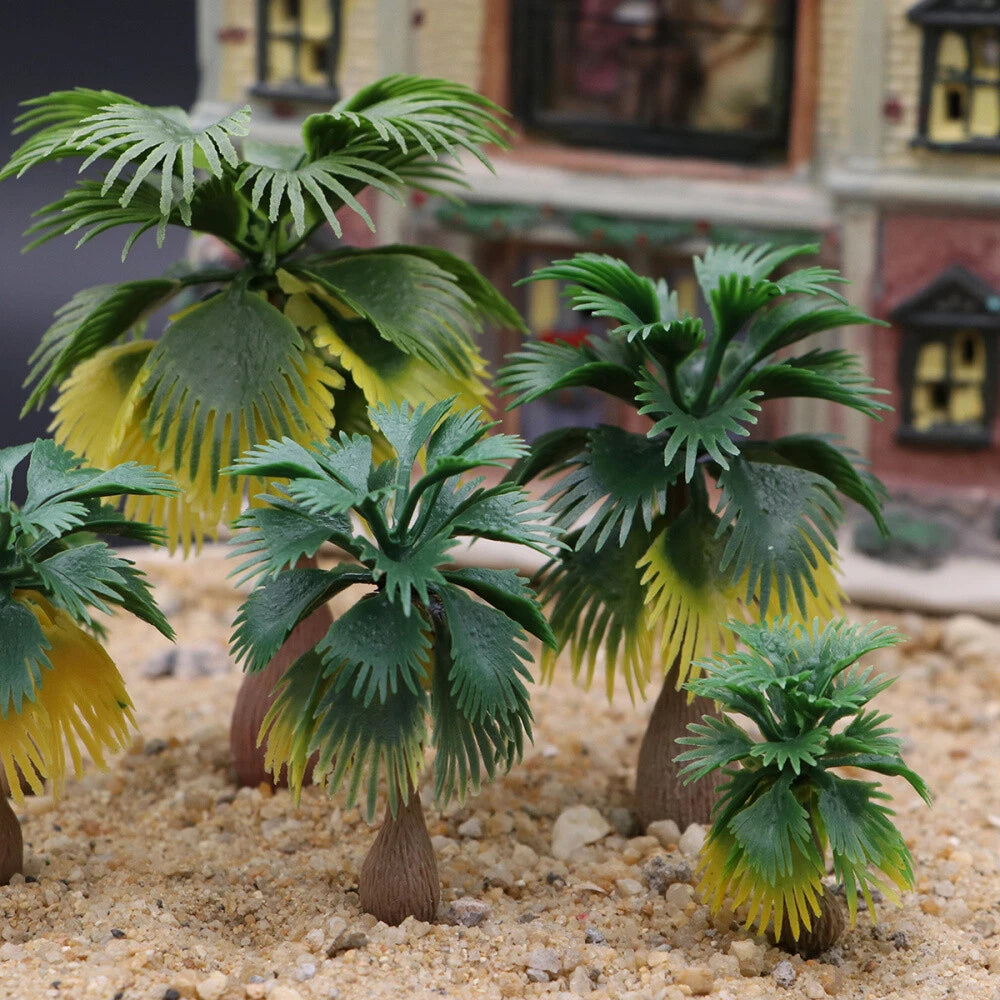 30Pcs Coconut Palm Trees for Model Train Layouts (Tropical Forest)