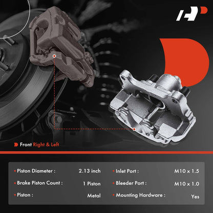 Front Brake Caliper + Brake Pad for Audi A3 TT VW Eos Passat Beetle (EHT1107H, SGD1107C, PGD1107C, P85075N)
