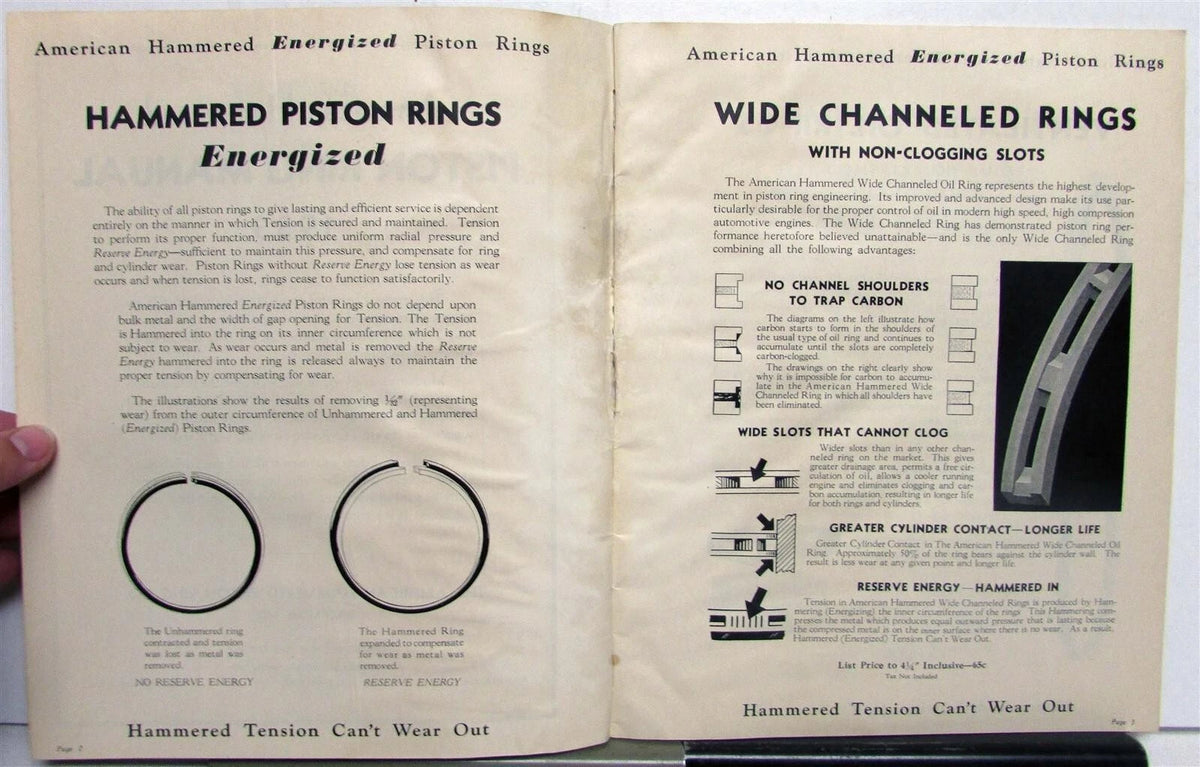 Piston Rings for American Hammered (1933)