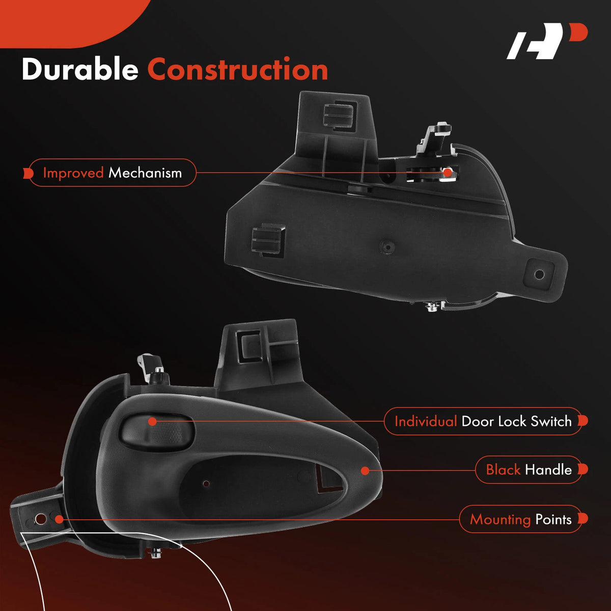 Rear Right Interior Door Handle for Pontiac Grand Am (1999–2005) 22616252, 82723