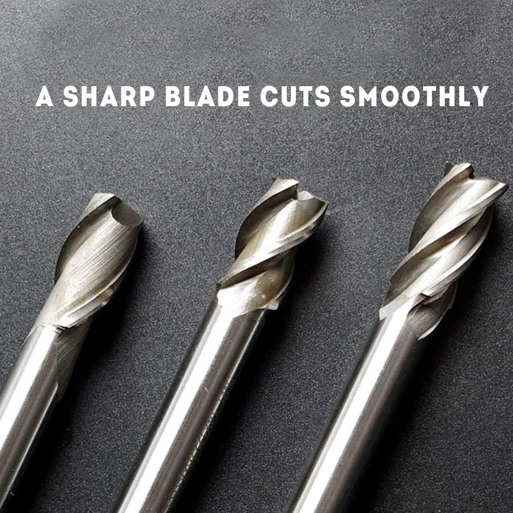 8Pcs End Mill Bits HSS CNC Cutter Set (2mm-12mm)