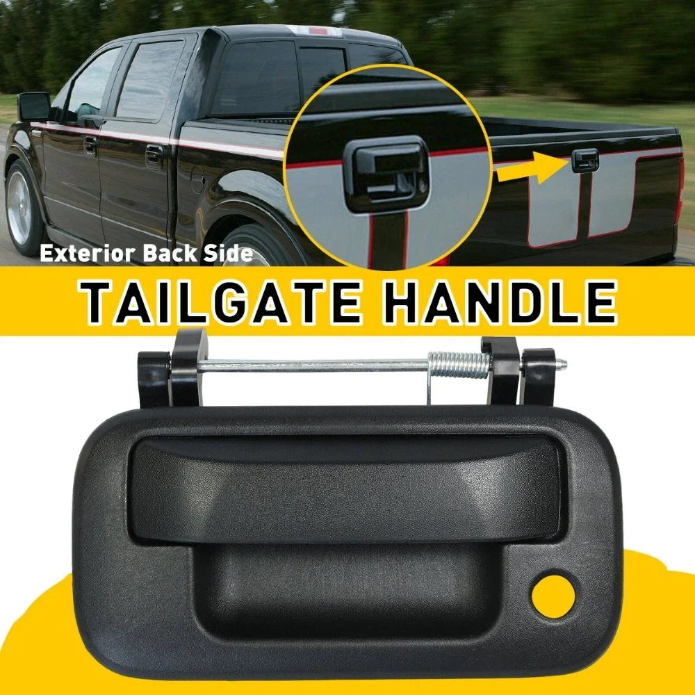 Tailgate Handle for Ford Lincoln (Textured Black, With Lock Keyhole)