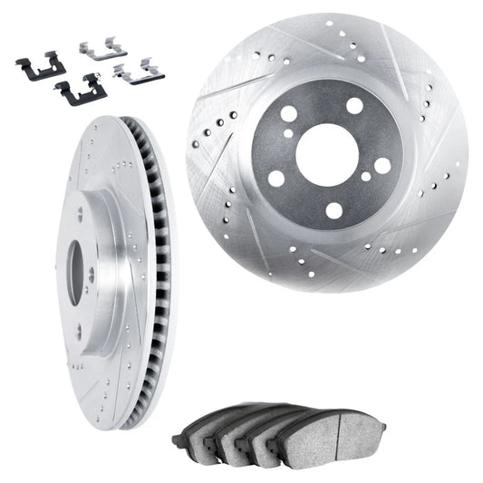 Brake Rotor Set Front for Ford Ranger (2003–2011) ALX-PAU-DF-7412-54030-CLA1 Drilled and Slotted