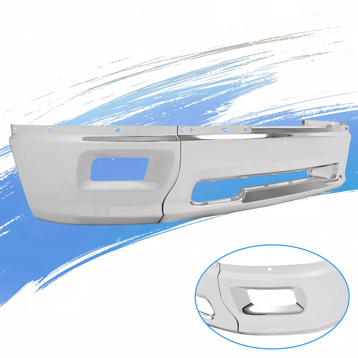 Chrome Front Bumper Face Bar for Dodge RAM 1500 (2009–2012) - CON-A000000227, 55112609AA, 55112609AB, 68088186AA, 68206067AA