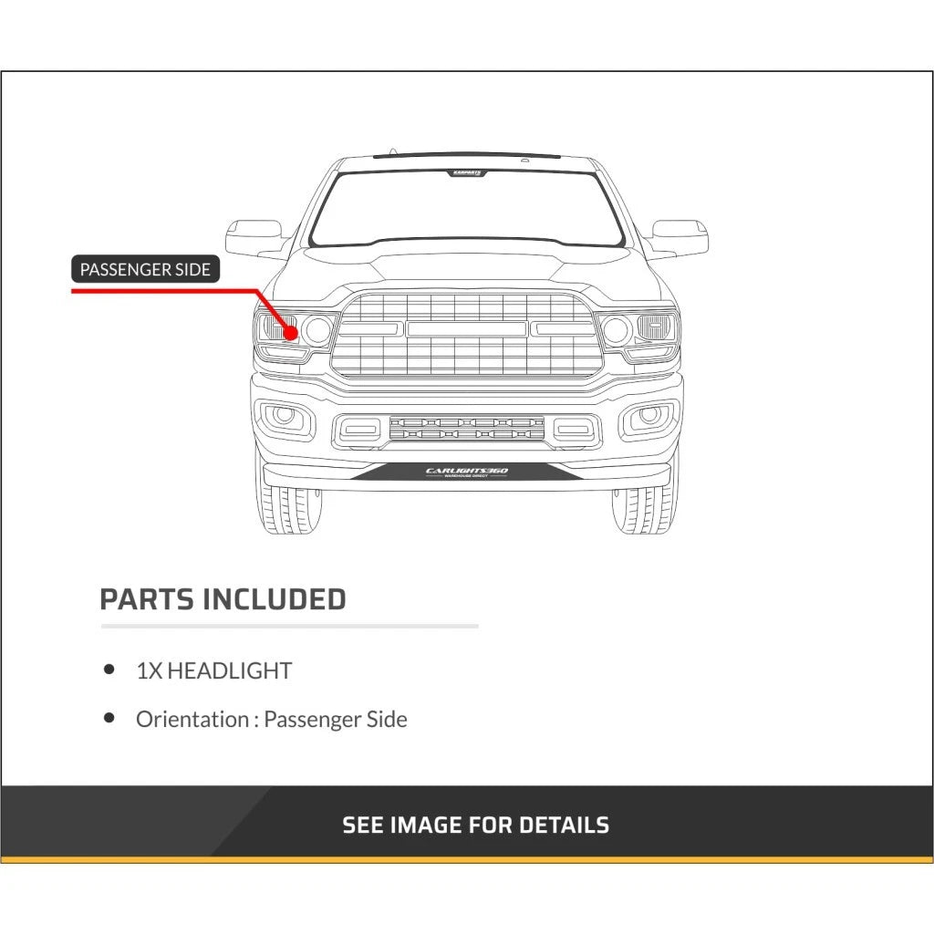 Passenger Side Headlight for Subaru Baja (2003–2006) | SU2503106, MLX-SHE6714-150-2-CL360A50