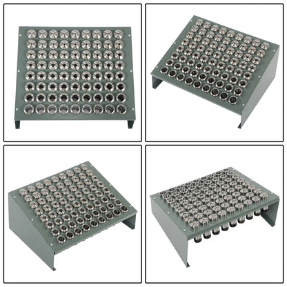 72 Pcs 5C Collet Set (64th Sizes) with Rack, Accuracy 0.0005"