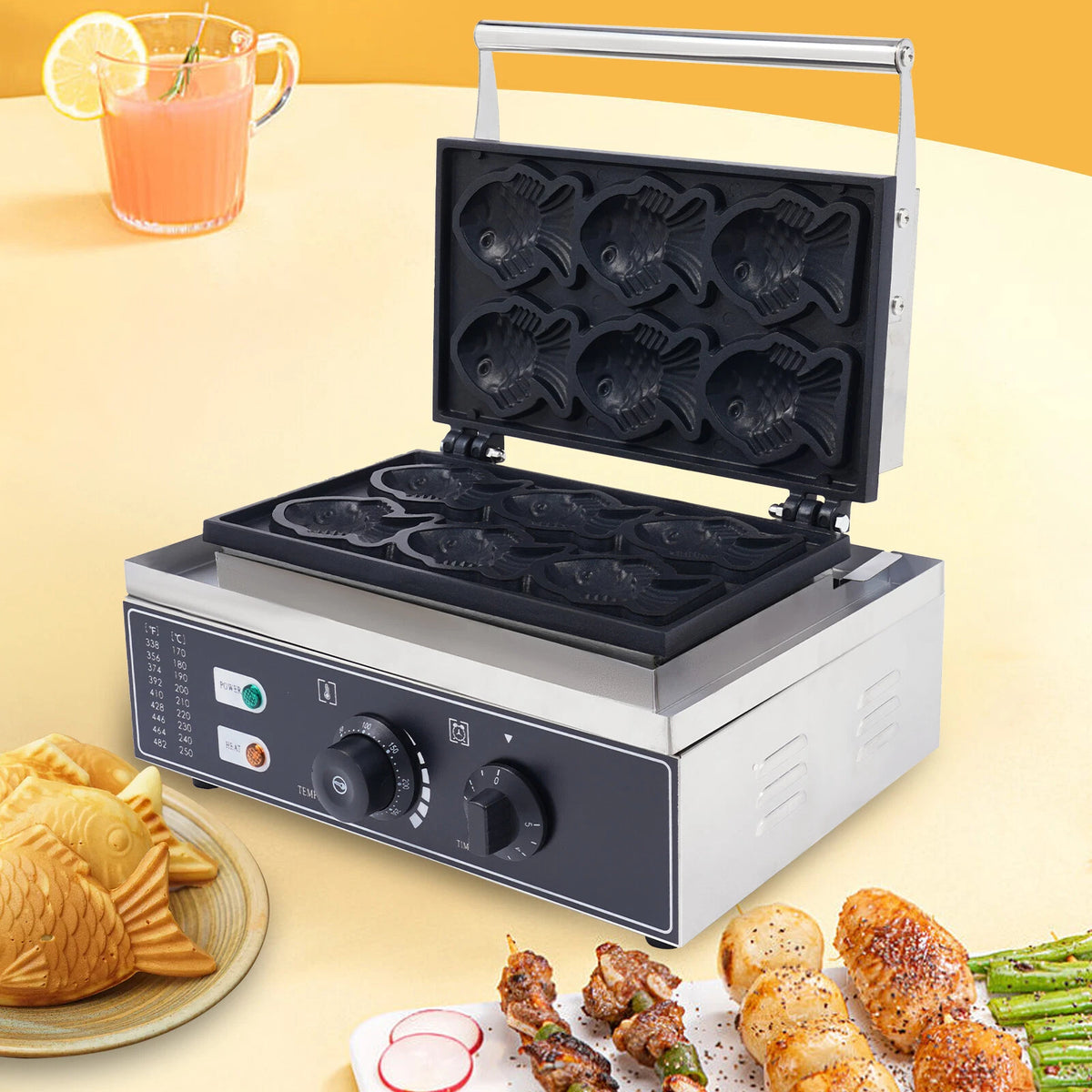 Electric Waffle Maker for Home Kitchen, Cafe Bar (110V 1.55KW)