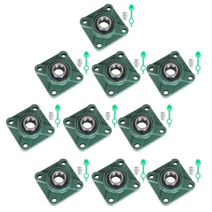 10PCS Pillow Block Flange Bearing UCF205-16 1" Bore 4 Bolt Solid Base