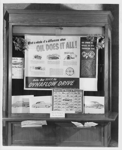Display Case Photo for 1950 Buick Ads