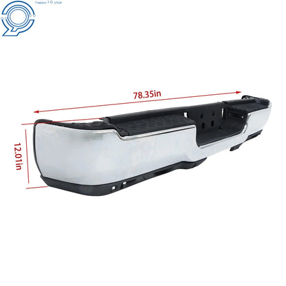 Chrome Steel Rear Step Bumper Assembly for RAM 2500 3500 (2019–2024)