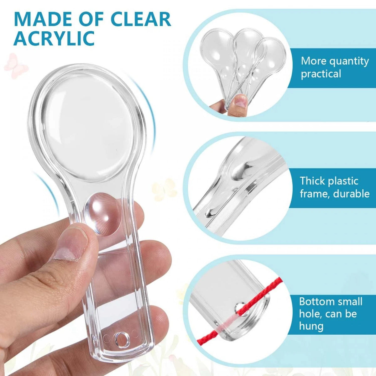 15 PCS Mini Magnifying Glass for Kids 5X 10X