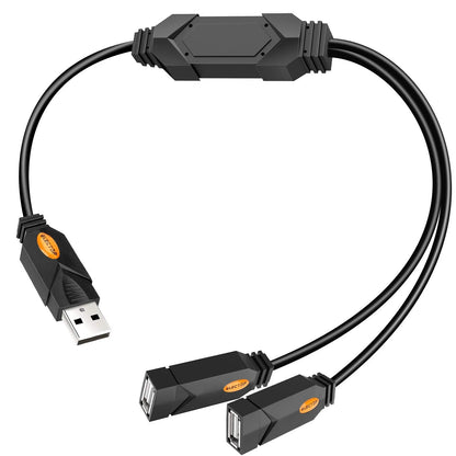 2X USB Splitter for Dual Female Y Charging Hub