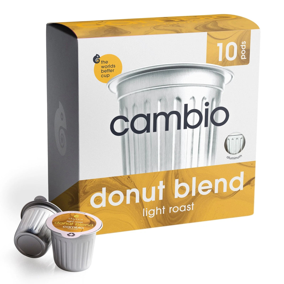 10 Count Organic Coffee Pods for Donut Blend Light Roast