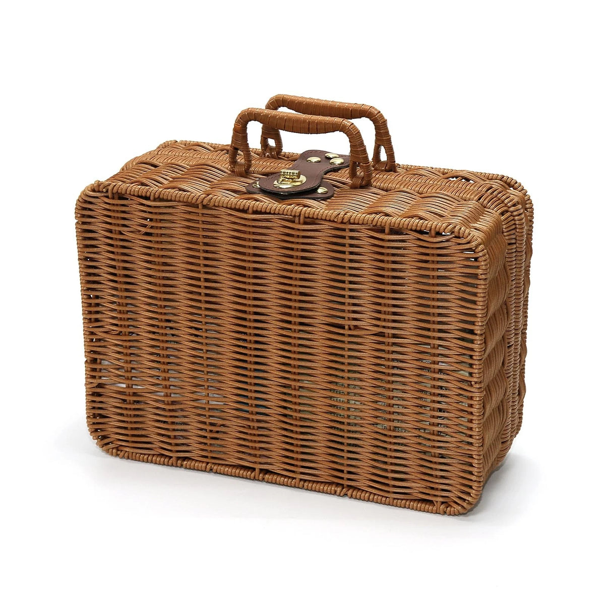 Mini Wicker Picnic Basket for Vintage Storage Hamper