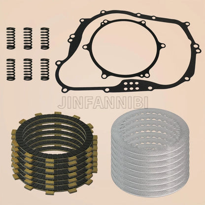 Clutch Friction Steel Plates Kit for Kawasaki KLX250 KLX250S KLX300 KLX300R/SM (3088-0042, 13089-1094, 13089-1085)