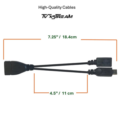 OTG Power Cable for Firestick 4K/4K Max/Lite/Cube/2nd Gen (2018–2023)