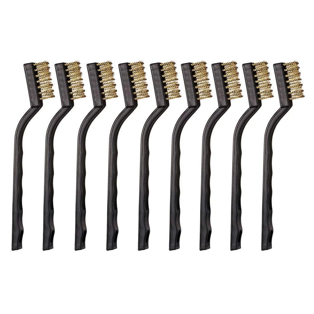 9PCS Mini Brass Brushes Set for Automotive Cleaning Tools