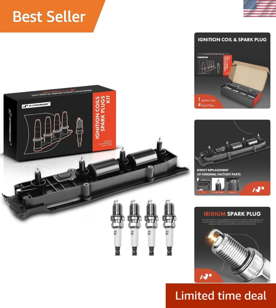 Ignition Coils with Iridium Spark Plugs for Enhanced Engine Performance