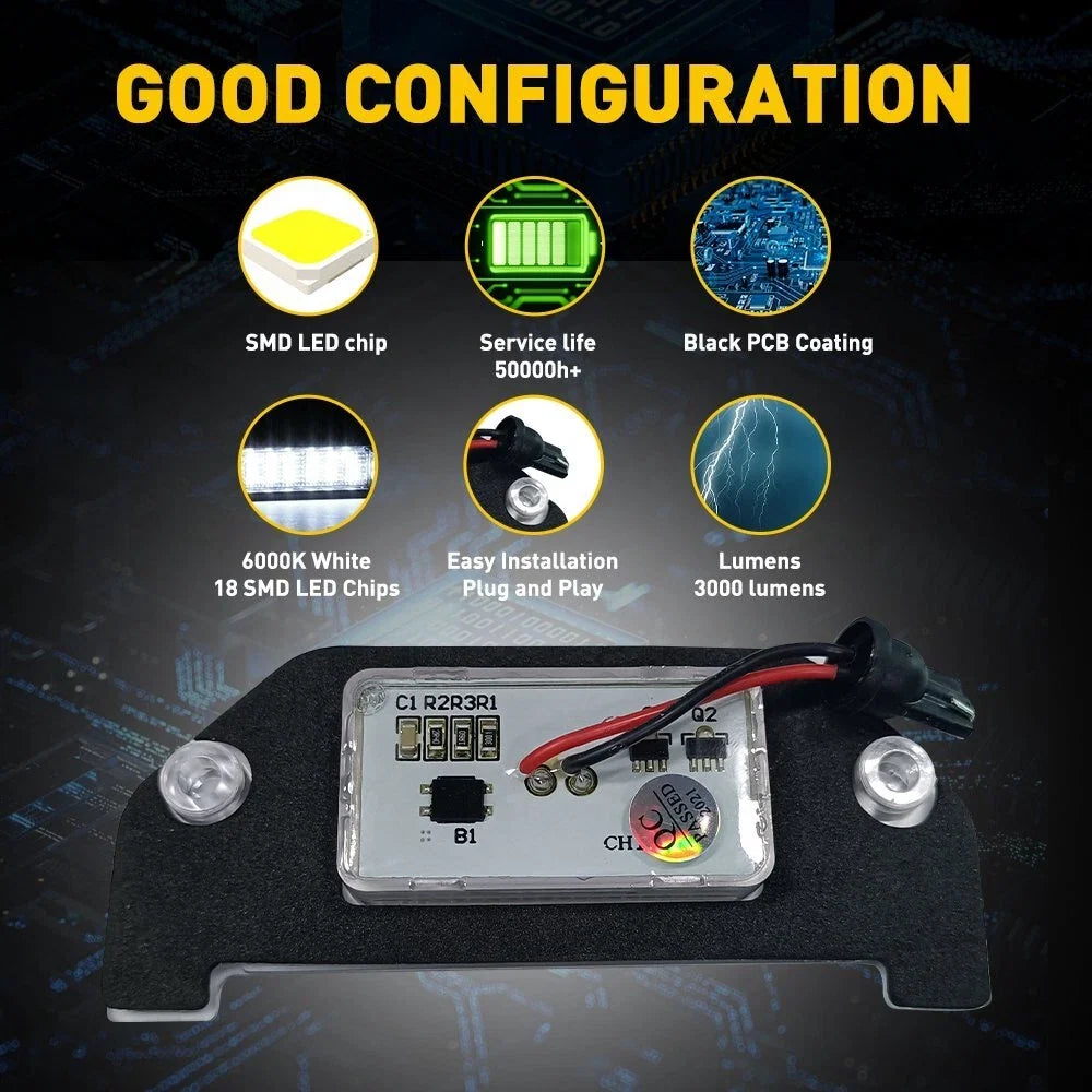 18-LED License Plate Light (6000K) - Bright Illumination for Dodge
