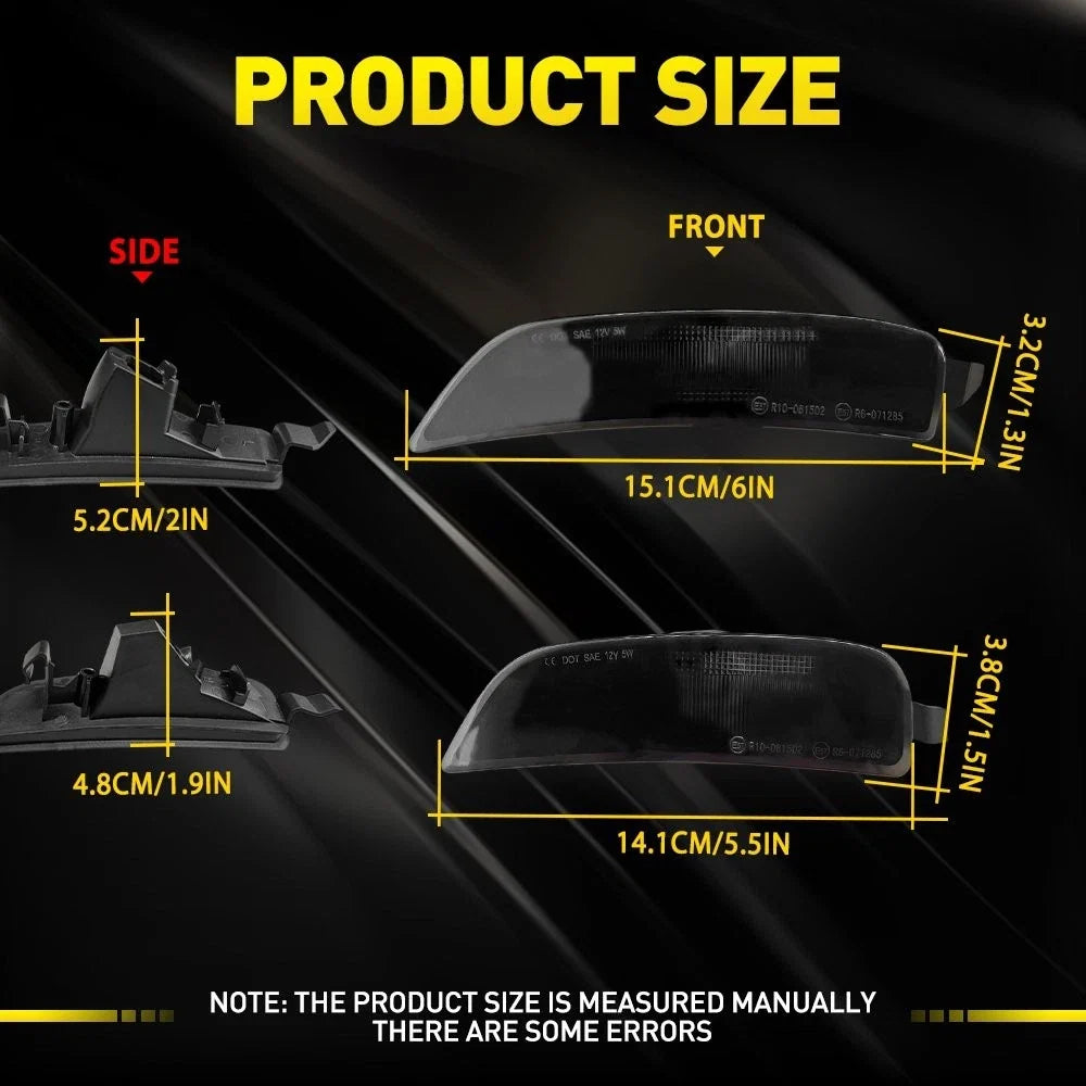 Smoked Lens Side Marker Light Set for 2016-2022 Mazda MX-5 Miata