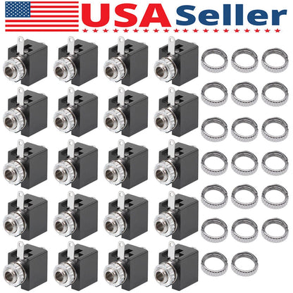 20-Pack 3.5mm PCB Female Audio Connector Phone Jack Socket