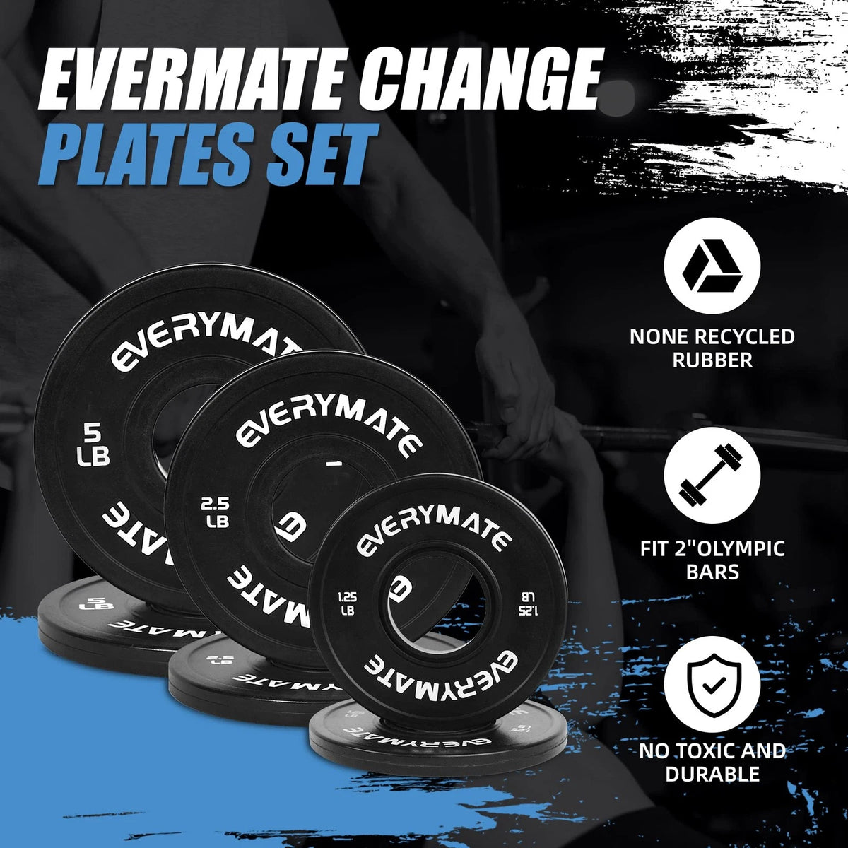 5LB Change Weight Plates Set for Olympic Weightlifting (5 LBx2)