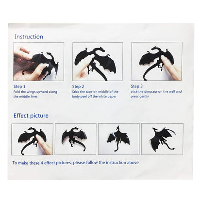 PVC 3D Dragon Decorative Wall Decals for Home Wall Decoration