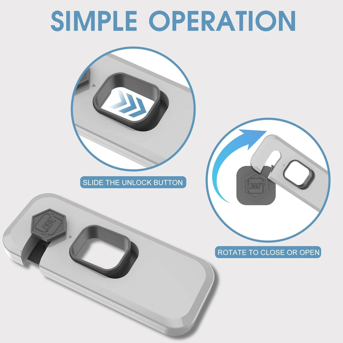 2 Pack Fridge Locks for A-Grey