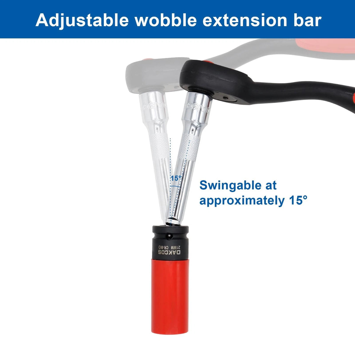 3X 1/4 Inch Drive Wobble Extension Set for Universal Use