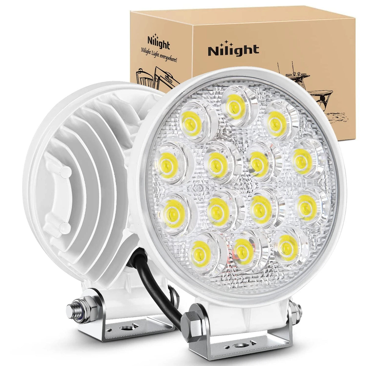 42W Marine LED Light for Nilight (Round, 4200LM)