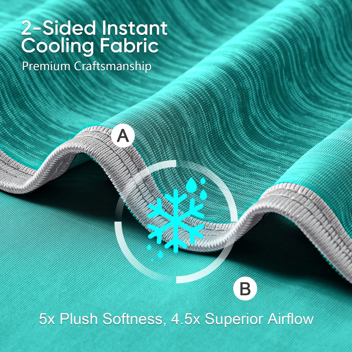 Cooling Blanket King Size (90"x108") Double Sided Summer Cooling Blanket